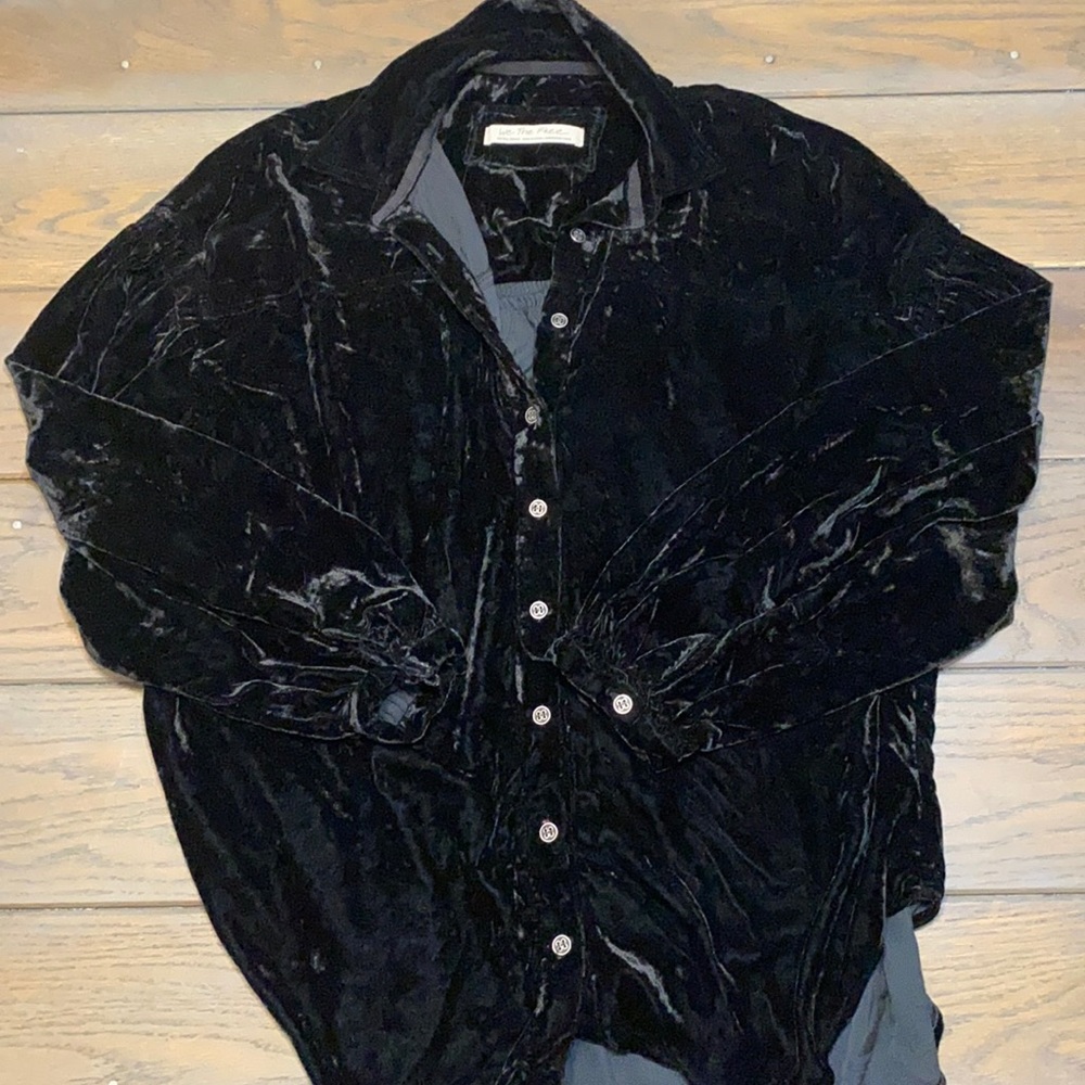 Velvet we the free black blouse